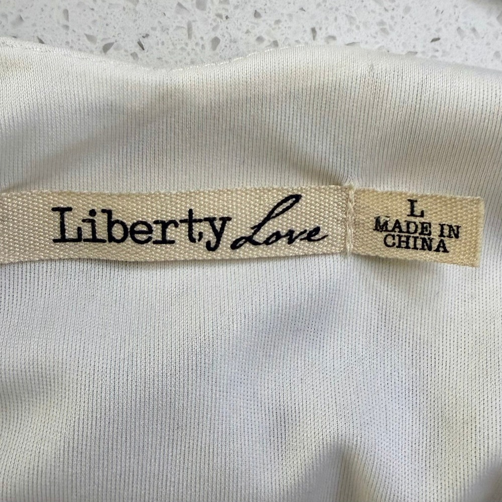 Liberty Love Cream Floral‎ High Low Midi Dress Large - Picture 5 of 5